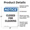 Signmission Closed For Cleaning, 3.5 in W x Rectangle, Vinyl Decal OS-2PACK-NS-D-35-V-10674 - alternate 5